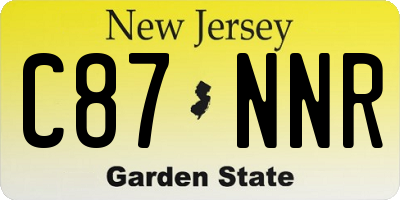 NJ license plate C87NNR