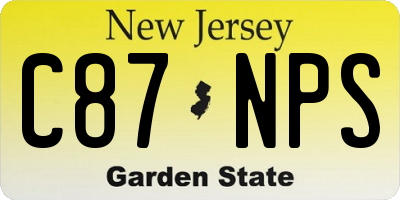 NJ license plate C87NPS