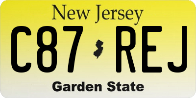 NJ license plate C87REJ
