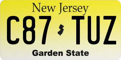 NJ license plate C87TUZ