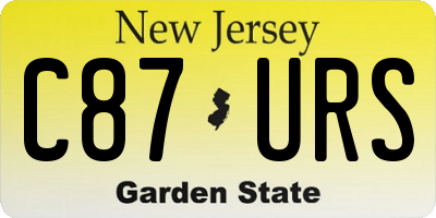 NJ license plate C87URS