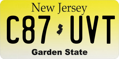 NJ license plate C87UVT