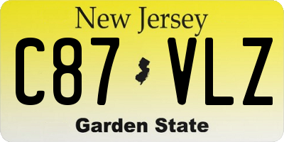 NJ license plate C87VLZ