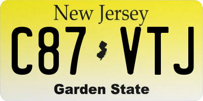 NJ license plate C87VTJ
