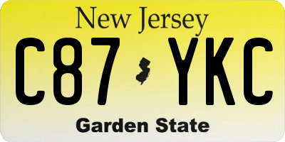NJ license plate C87YKC
