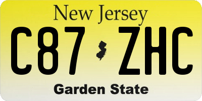 NJ license plate C87ZHC