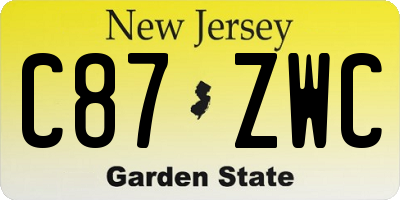NJ license plate C87ZWC
