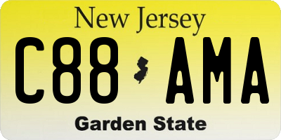 NJ license plate C88AMA