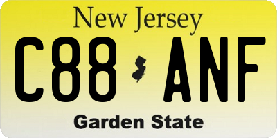 NJ license plate C88ANF
