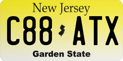 NJ license plate C88ATX