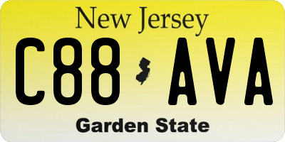 NJ license plate C88AVA