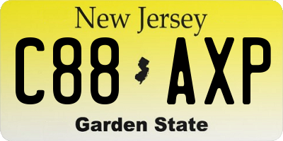 NJ license plate C88AXP