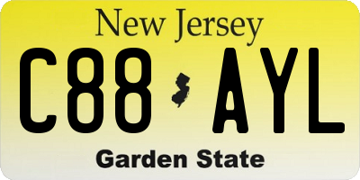 NJ license plate C88AYL