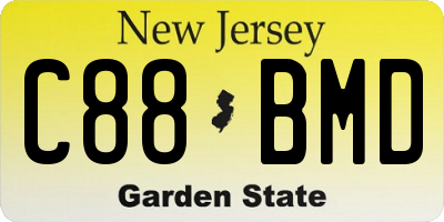 NJ license plate C88BMD