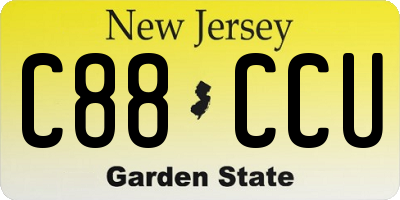 NJ license plate C88CCU