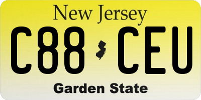 NJ license plate C88CEU