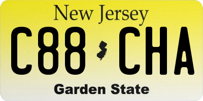 NJ license plate C88CHA