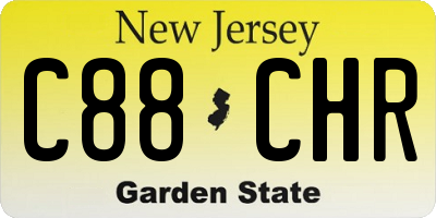 NJ license plate C88CHR