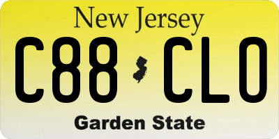 NJ license plate C88CLO