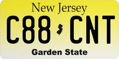 NJ license plate C88CNT