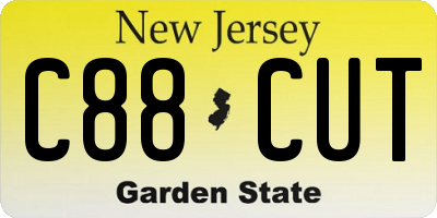 NJ license plate C88CUT