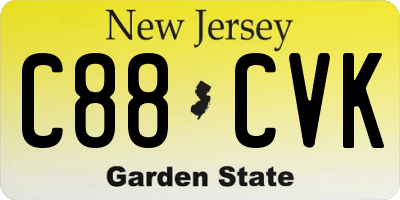 NJ license plate C88CVK