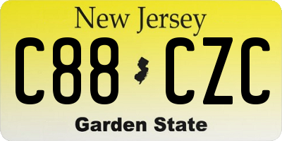 NJ license plate C88CZC