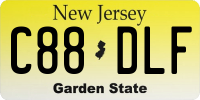 NJ license plate C88DLF