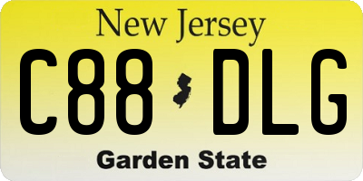 NJ license plate C88DLG