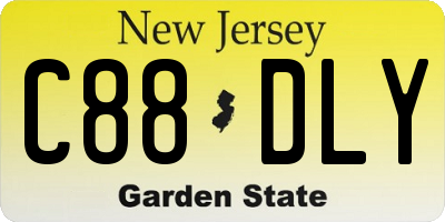 NJ license plate C88DLY