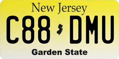 NJ license plate C88DMU