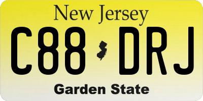 NJ license plate C88DRJ