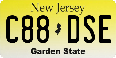 NJ license plate C88DSE