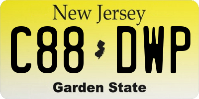 NJ license plate C88DWP