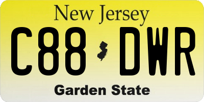 NJ license plate C88DWR