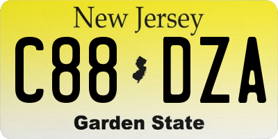 NJ license plate C88DZA