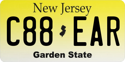 NJ license plate C88EAR