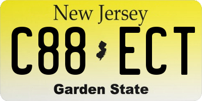 NJ license plate C88ECT