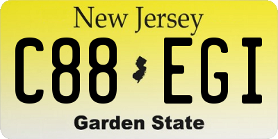 NJ license plate C88EGI