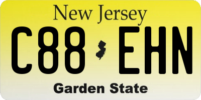 NJ license plate C88EHN