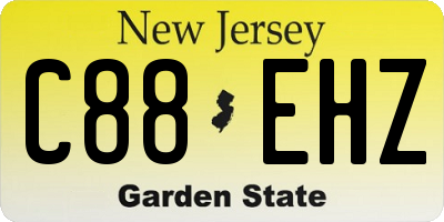 NJ license plate C88EHZ