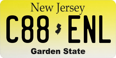 NJ license plate C88ENL