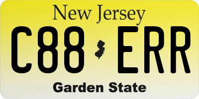 NJ license plate C88ERR