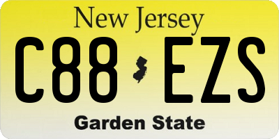 NJ license plate C88EZS