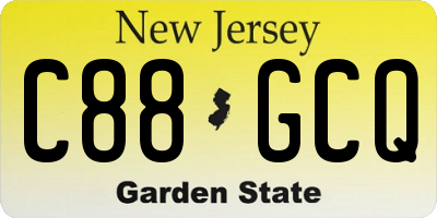 NJ license plate C88GCQ