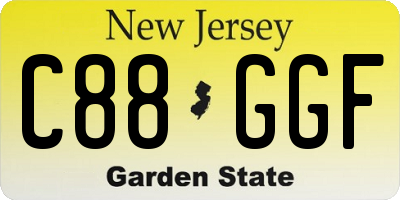 NJ license plate C88GGF