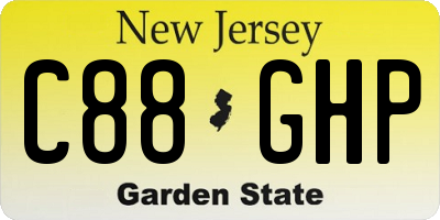 NJ license plate C88GHP