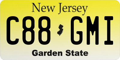 NJ license plate C88GMI