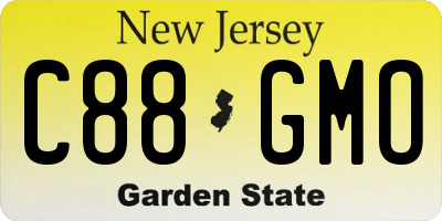 NJ license plate C88GMO