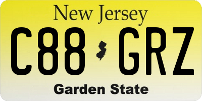 NJ license plate C88GRZ